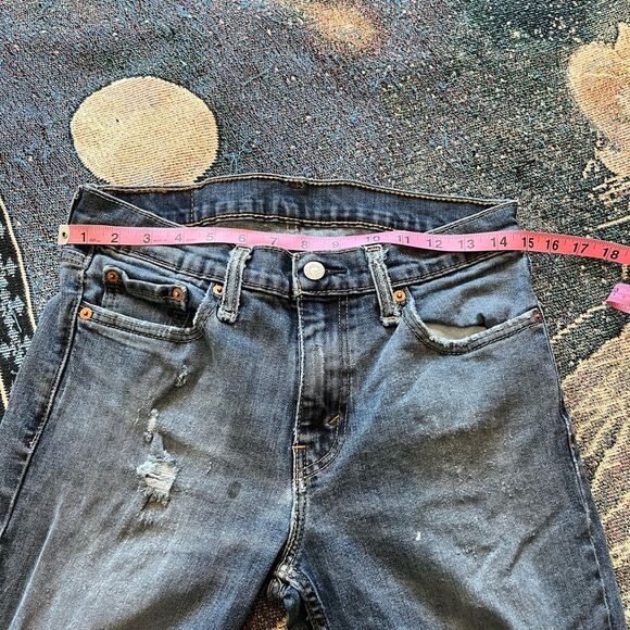 Levi’s 511 Men’s Blue Jeans Distressed Straight Workwear Streetwear 30X32 Faded - Picture 14 of 15